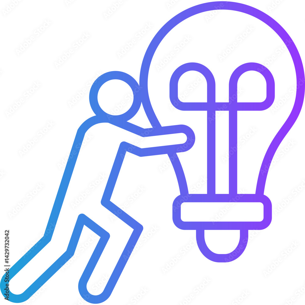 Idea Generation line gradient icon Idea Generation line gradient icon