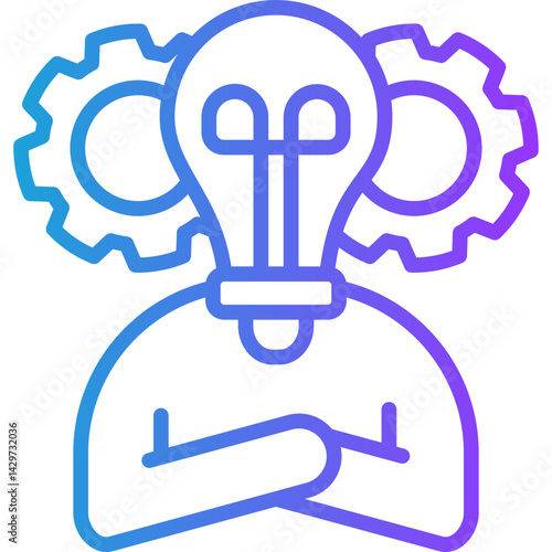 Innovation line gradient icon