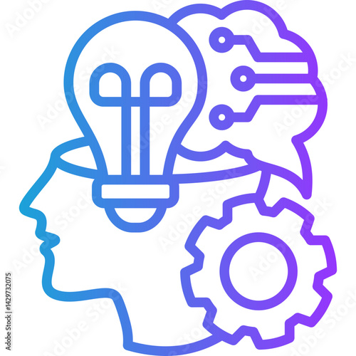 Creative Thinking line gradient icon