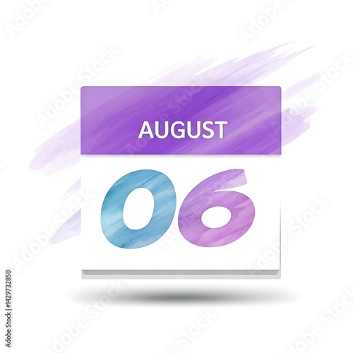 August 06 date on calendar