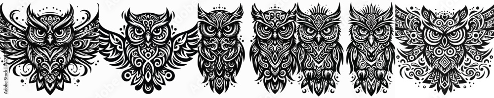 illustration vector graphic of art tatto owl illustration vector graphic of art tatto owl