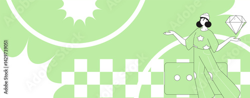Social media comments flat people vector concept illustration
