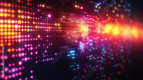 Wallpaper Mural abstract pastel neon rainbow pixel texture bg video screen tv pattern background with square noise effect futuristic broadcast gradient banner for television modern vhs 8 bit static display element Torontodigital.ca