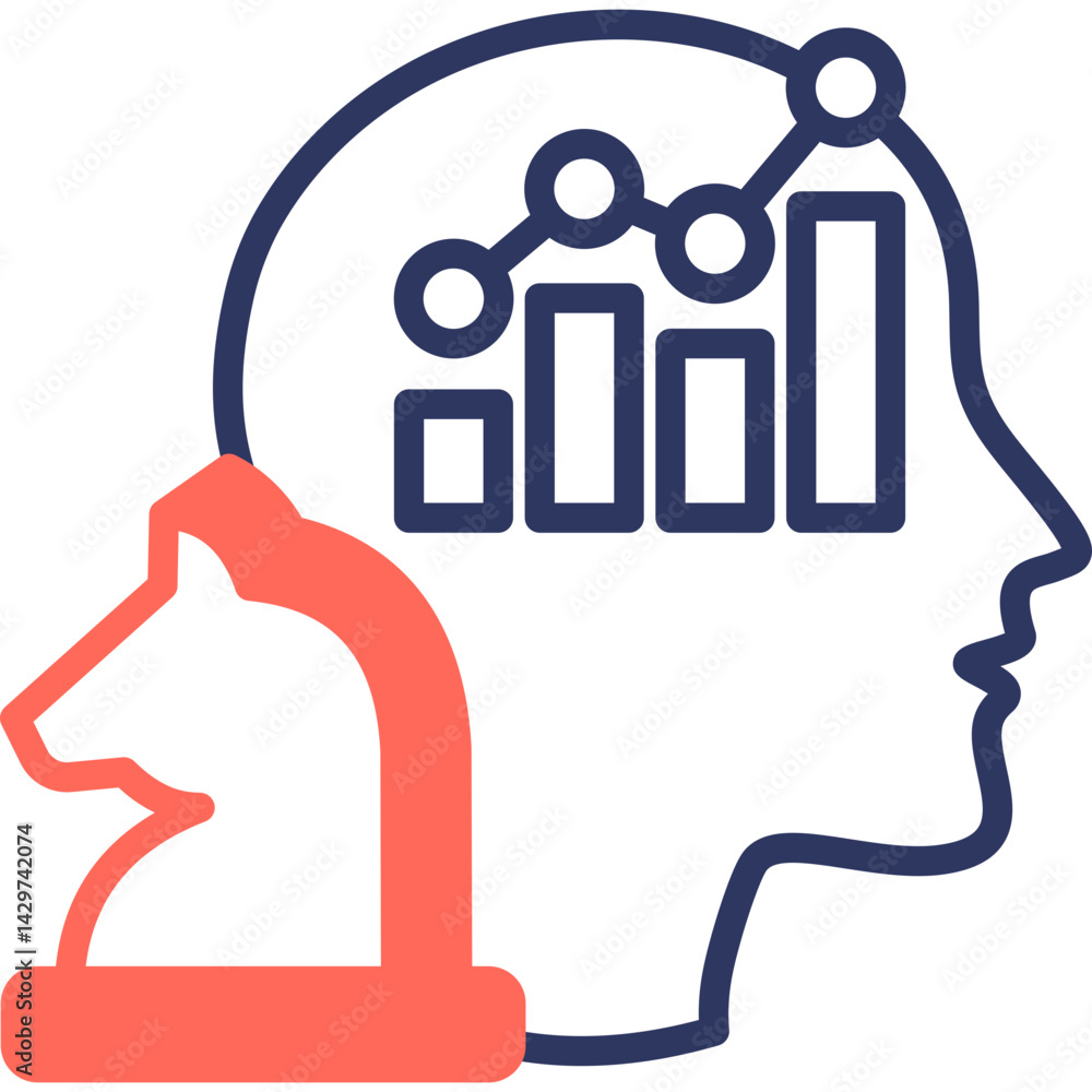 Investment Strategy mixed color icon Investment Strategy mixed color icon