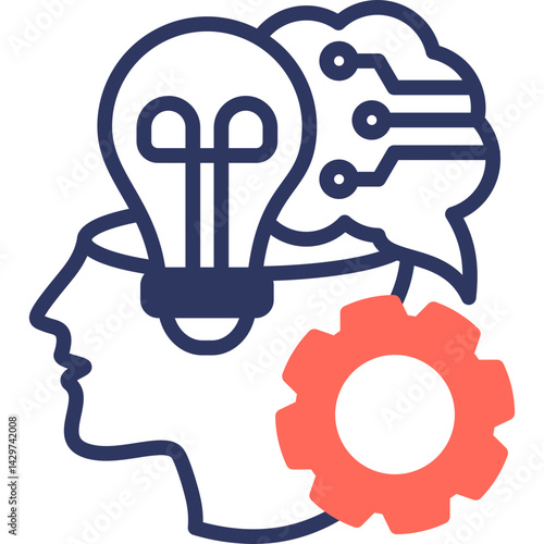 Creative Thinking mixed color icon