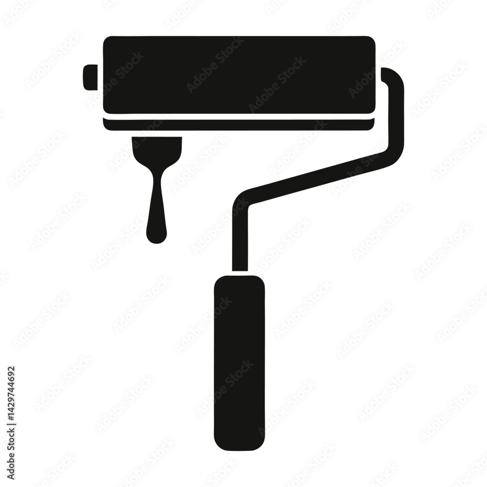 paint roller vector illustration on a white background. paint roller vector illustration on a white background.