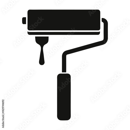 paint roller vector illustration on a white background.