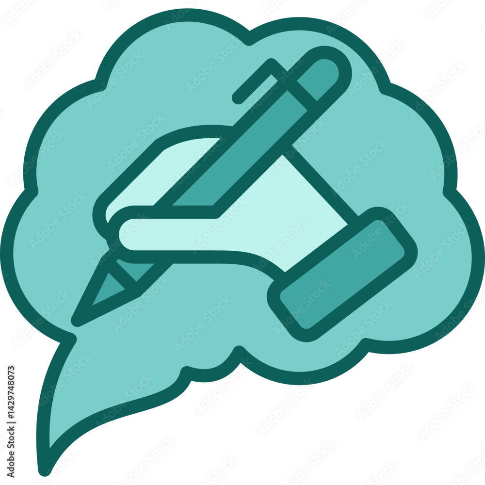 Design Thinking solid icon Design Thinking solid icon