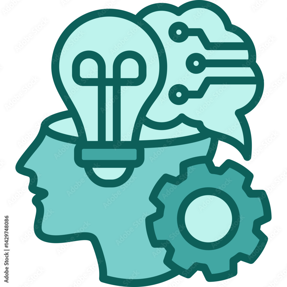 Creative Thinking solid icon Creative Thinking solid icon