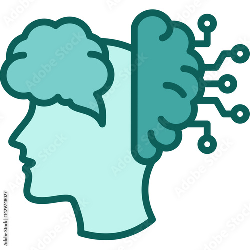 Brainstorming solid icon