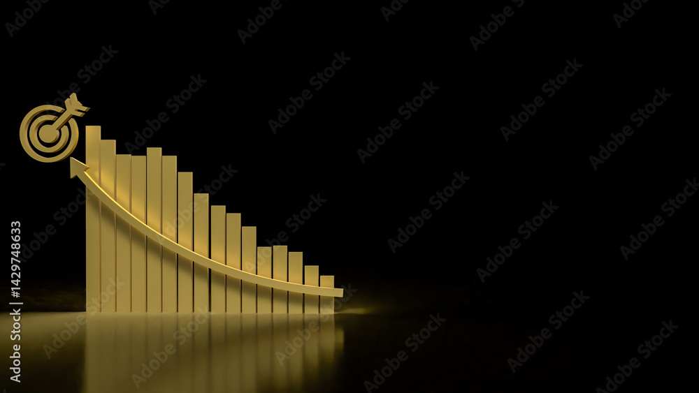 The Target and chart for Business concept 3d Rendering. The Target and chart for Business concept 3d Rendering.