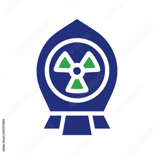Radiation Symbol with Geometric Design Elements