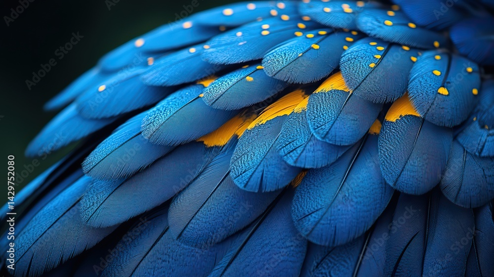Obraz premium Azure feathers adorn a ceremonial headdress