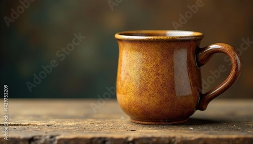 Large capacity rustic style mug, handle slightly curved , mug, tea, home