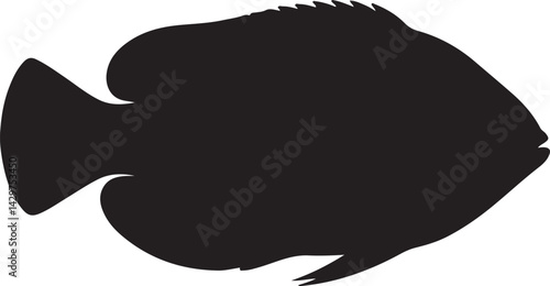 Damselfish Vector Silhouette