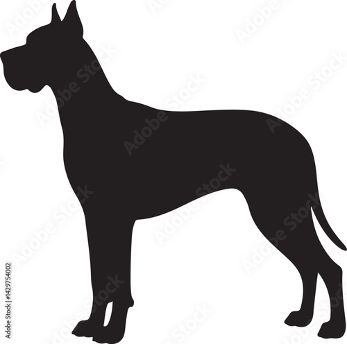 Great Dane Vector Silhouette