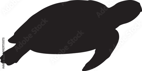 Kemp’s Ridley Sea Turtle Silhouette