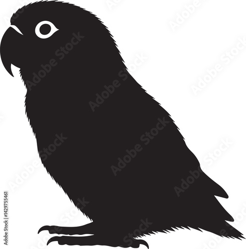 Madagascar Lovebird Silhouette