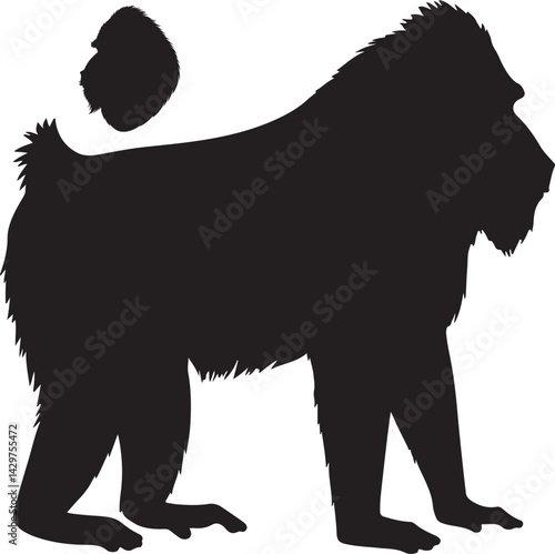 Mandrill Silhouette