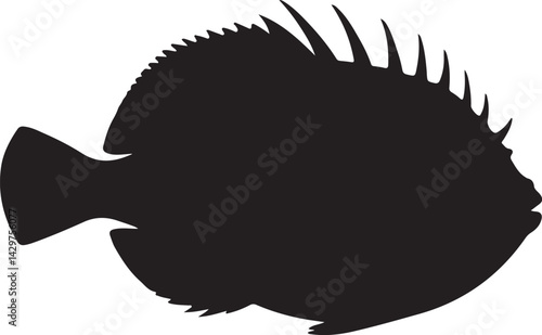Pacific Spiny Lumpsucker Silhouette