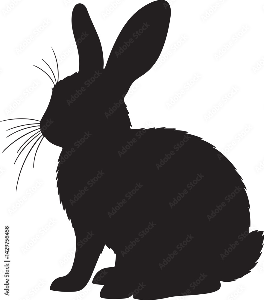 Naklejka premium Rabbit Silhouette