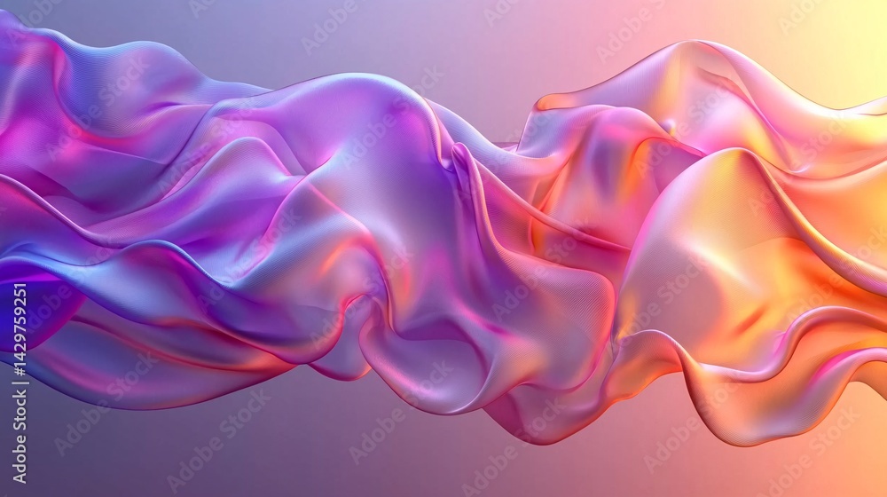 Flowing colored silk Flowing colored silk
