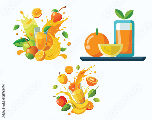   Did Someone Call For An Extra Shot Of Vitamins? Fruit Juice, Healthy drink: beet juice on rustic  Vector design