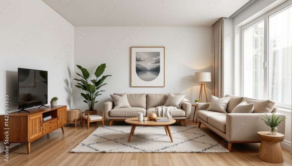 Modern living room design home interior furniture setup cozy environment bright viewpoint aesthetic concept Modern living room design home interior furniture setup cozy environment bright viewpoint aesthetic concept