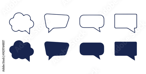 Message, sms, chat icons. Chat speech bubble icn. Chat message icon set.vector illustration  eps 10.
