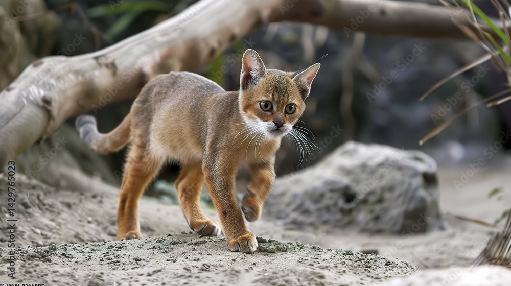 An elegant Abyssinian cat is attractively presented. The Abyssinian, renowned for its sleek and athletic build, showcases a beautiful ticked coat that features a warm, rich brown hue with darker marki An elegant Abyssinian cat is attractively presented. The Abyssinian, renowned for its sleek and athletic build, showcases a beautiful ticked coat that features a warm, rich brown hue with darker marki
