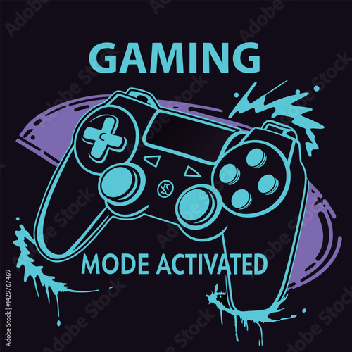 Gaming Mode Activated Controller Video Game T-Shirt