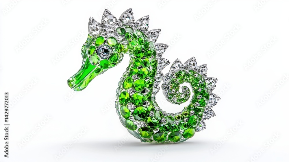 Fototapeta premium Colorful Seahorse Figurine