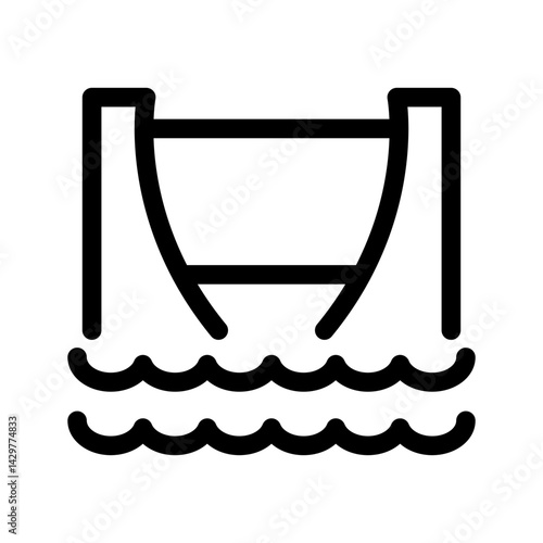 Dam Icon Vector Symbol Design Illustration
