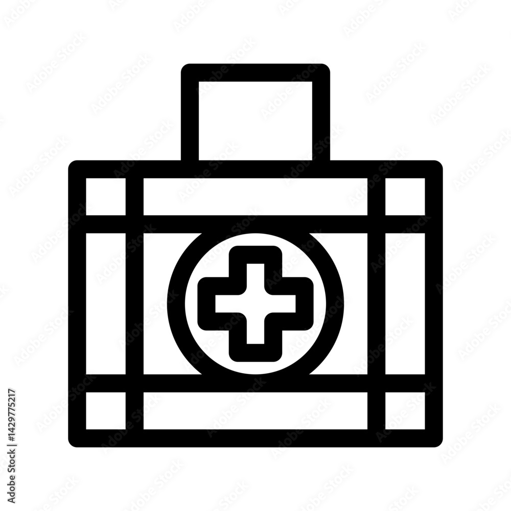 Obraz premium First Aid Kit Icon Vector Symbol Design Illustration