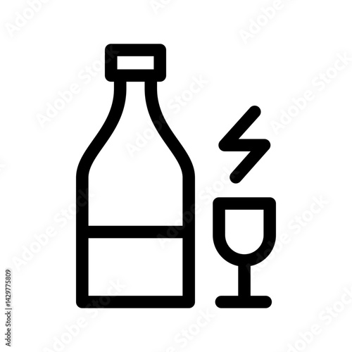 Champagne Icon Vector Symbol Design Illustration