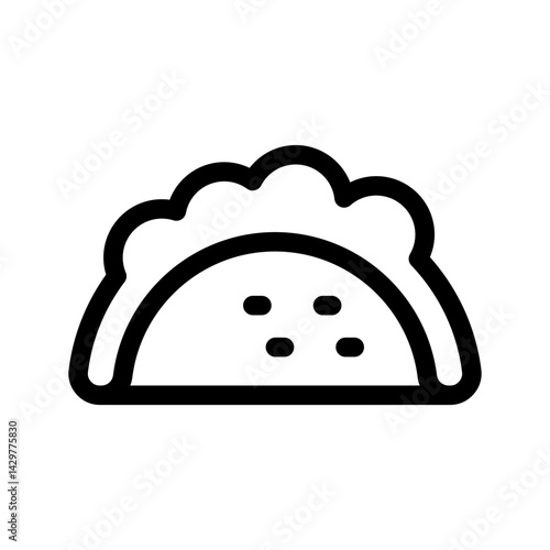 Taco Icon Vector Symbol Design Illustration