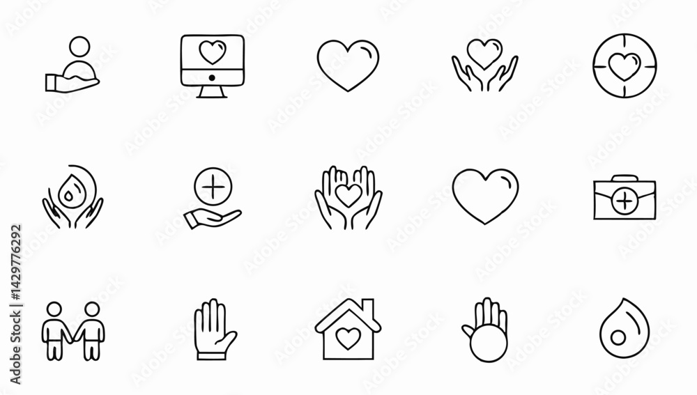 set of web icons in line style eps set of web icons in line style eps