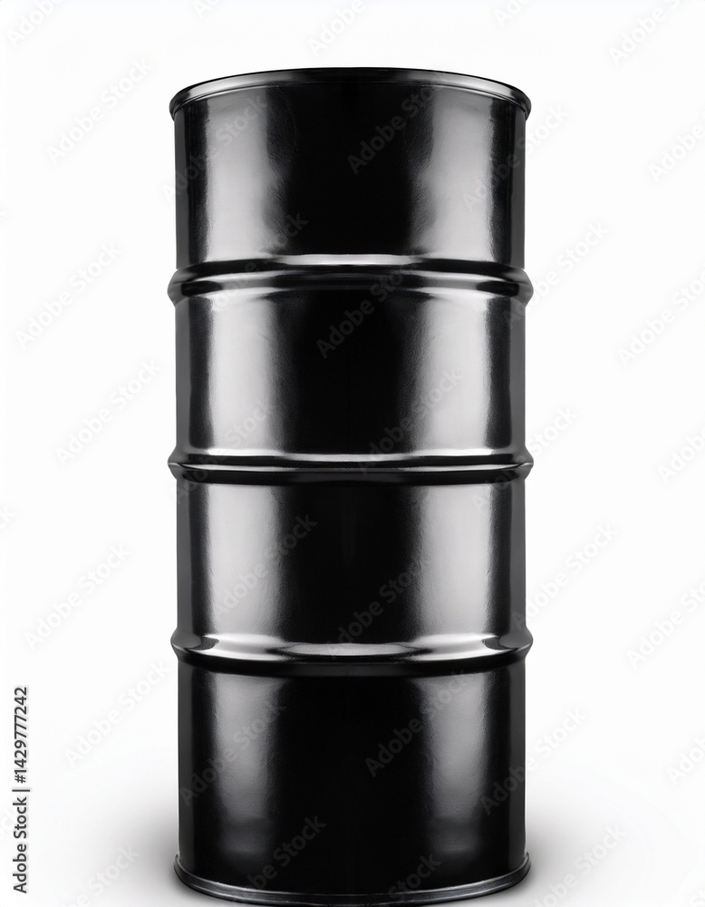 Oil barrels isolated on white background with free space for text Oil barrels isolated on white background with free space for text