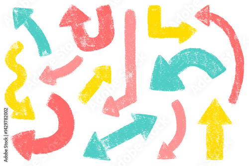 手書きの矢印イラストセット