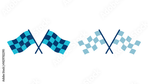 Race flag icon vector isolated on white background. Competition sport flag line vector icon. Racing flag. Start finish flag. Checkered. Start