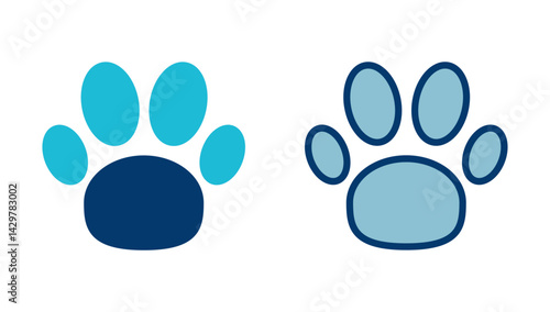 Paw icon vector isolated on white background. Paw Print icon