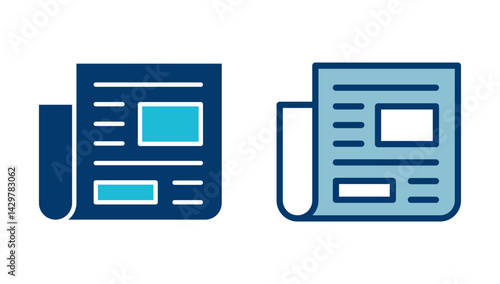 Newspaper icon vector isolated on white background. news paper icon vector