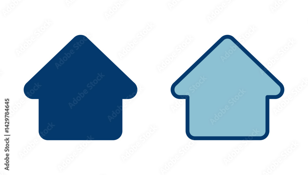 Home icon vector isolated on white background. House vector icon. Address Home icon vector isolated on white background. House vector icon. Address