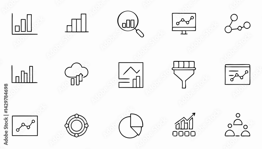 data analysis set of web icons in line style data.eps data analysis set of web icons in line style data.eps
