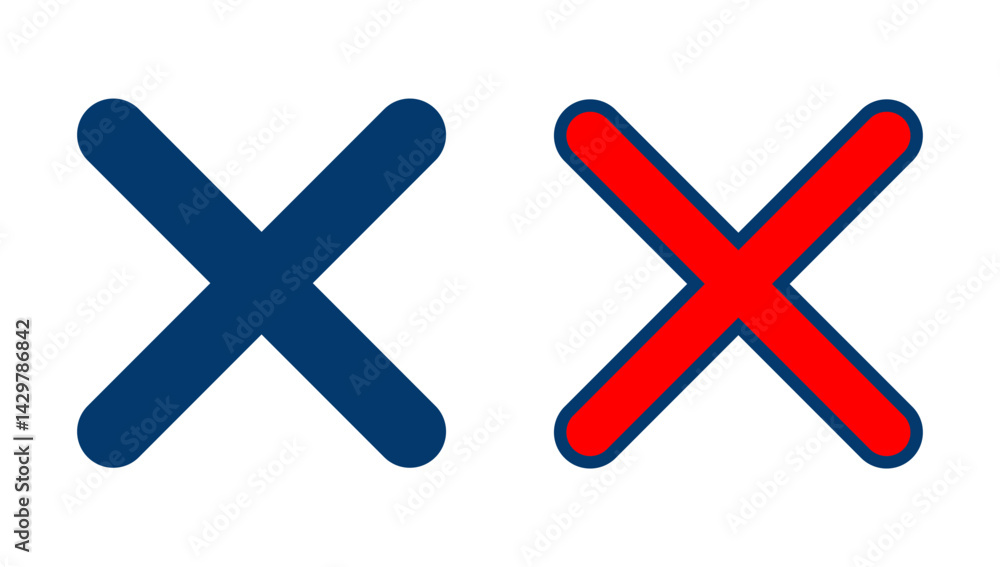 Obraz premium Close icon vector isolated on white background. Delete icon. remove, cancel, exit symbol