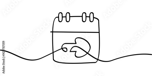 continuous line drawing next time symbol. abstract line art illustration