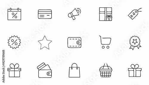 e commerce and shopping set of web icons in line s (3).eps