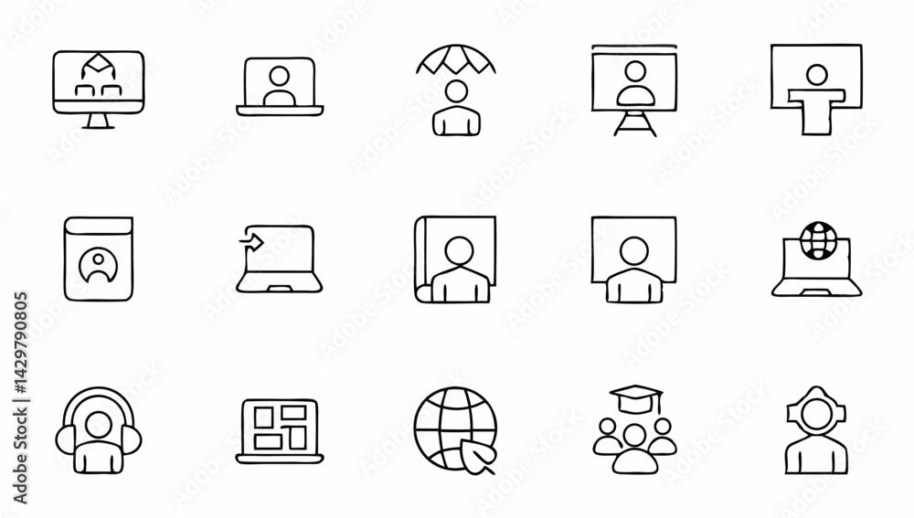 e learning set of web icons in line style online (2).eps e learning set of web icons in line style online (2).eps