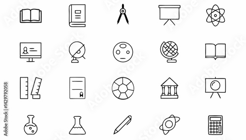 education set of web icons in line style  learning (3).eps