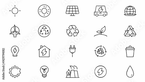 green energy set of web icons in line style  ecolo (3).eps